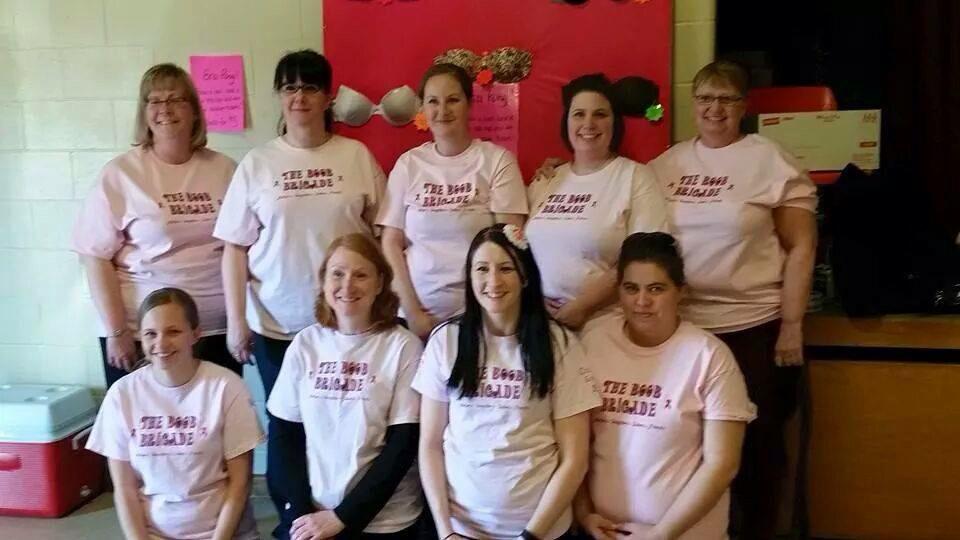 TheBoobBrigade's tweet photo. A partial team pic from Saturday's 4th Annual Loonie Auction. We raised $2487.00 for Relay for Life in Napanee! http://t.co/xy7bJwC96C