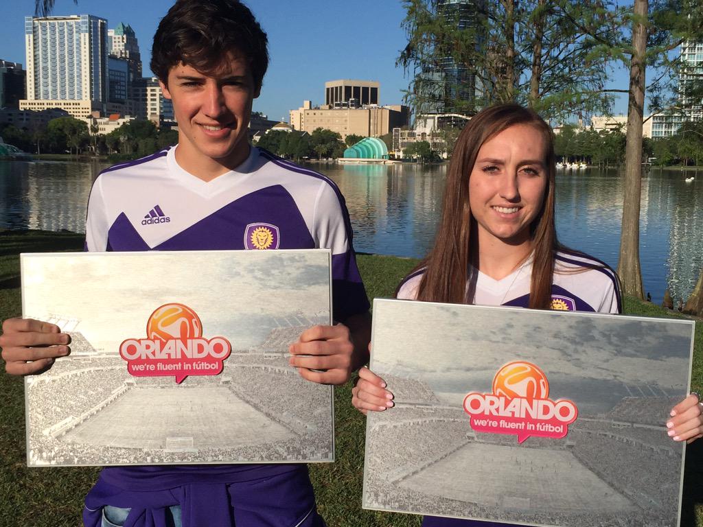 OrlandoCitySC's tweet image. Natalie and Gorka from our Youth Academy with our #ORLCopa2016 bids! Chicago here we come!