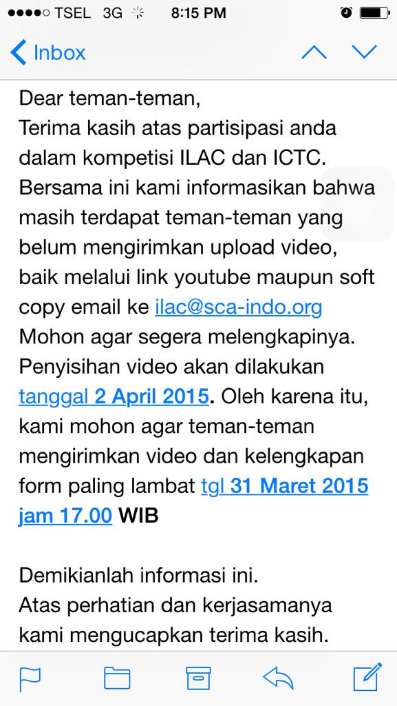 IndonesiaLatte's tweet photo. Sebentar lagi besok 31 maret 2015 jam 17.00 dpt berita terakhir pndftran yuu marii ramaikan #ILAC2015 http://t.co/Izz2kynKB5