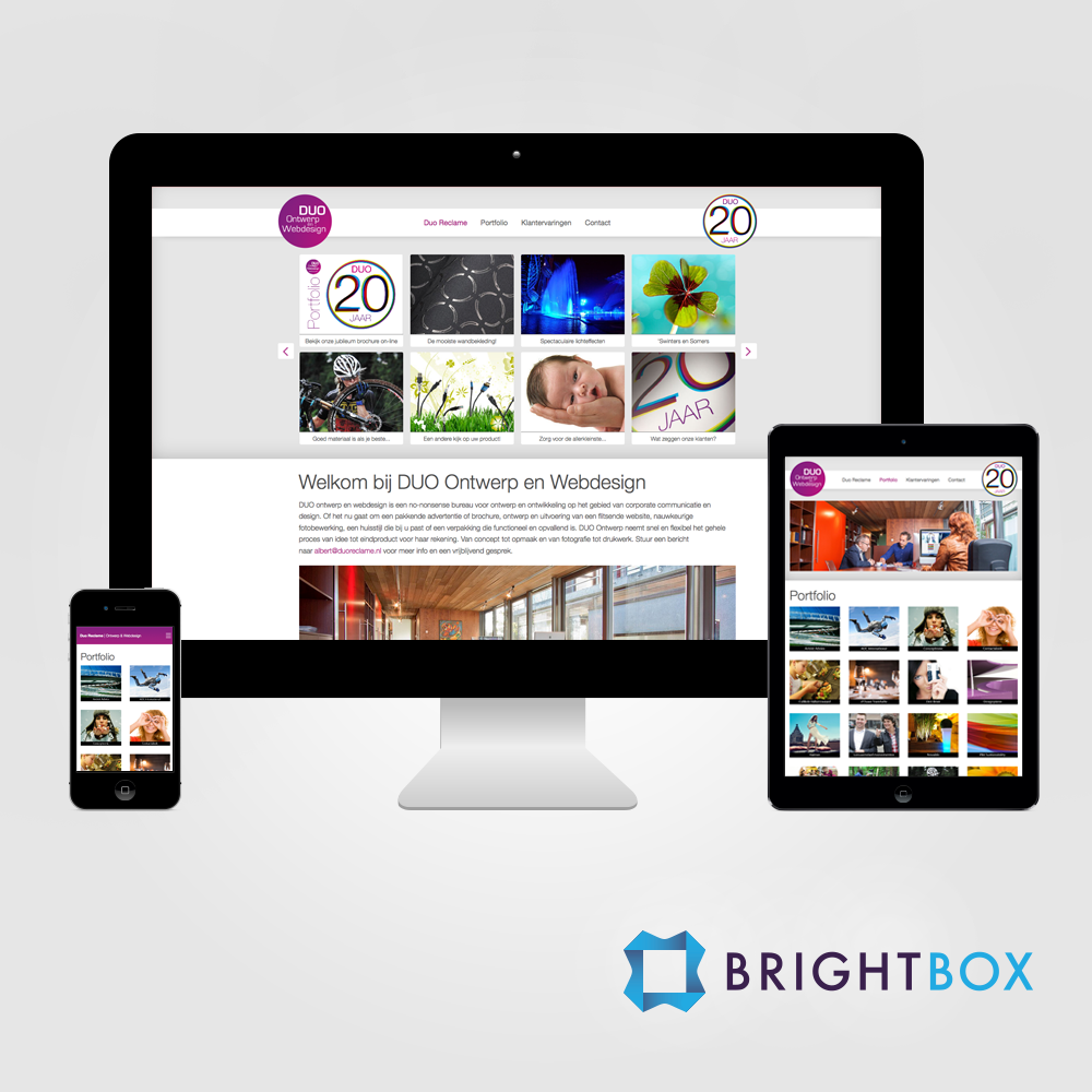bright_box's tweet photo. Voor Duo Reclame hebben we o.b.v. een aangeleverd ontwerp een nieuwe website gerealiseerd: http://t.co/xxgSc5JaWP http://t.co/ACuWSOoEPo