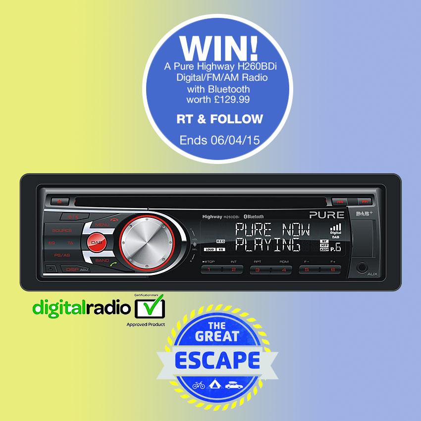 Halfords on Twitter RT & follow to win a Pure DAB car