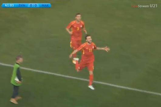 Pivkovski (11) celebrates his goal