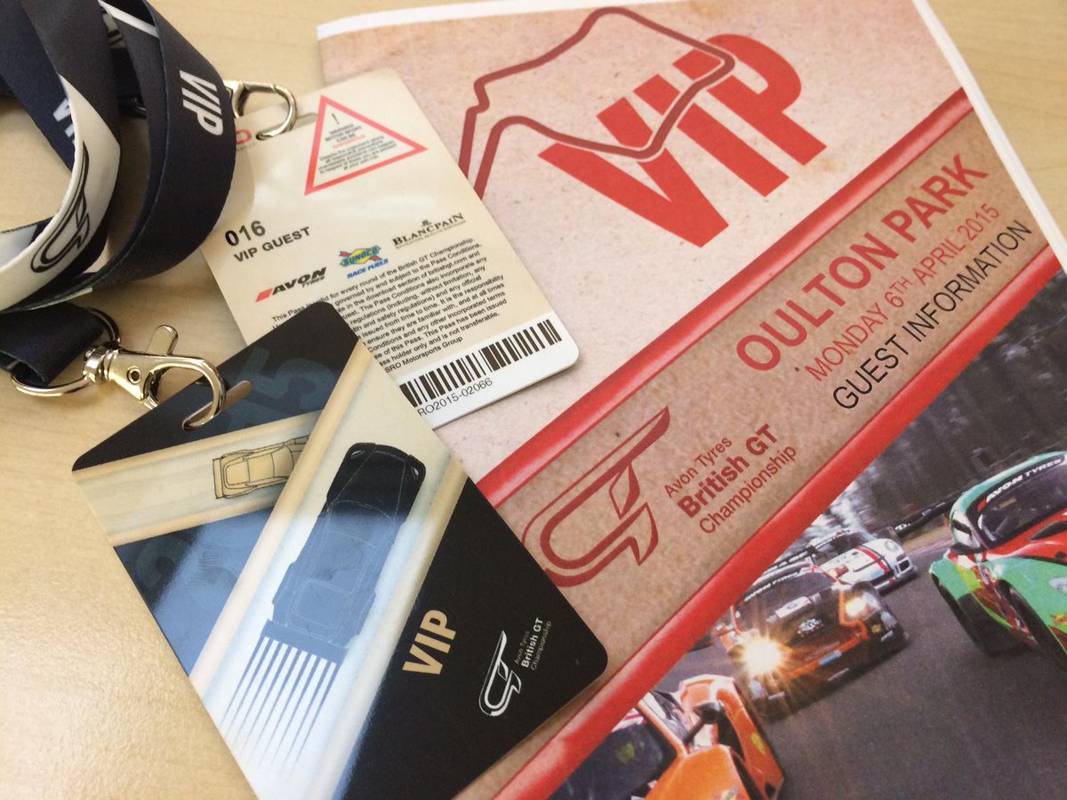 AvonTyres's tweet photo. Fancy VIP racing this wknd? Follow&amp;RT @AvonTyres to WIN 2 VIP tickets for @BritishGT 2015 inaugural race @Oulton_Park http://t.co/IvG55LYpO2