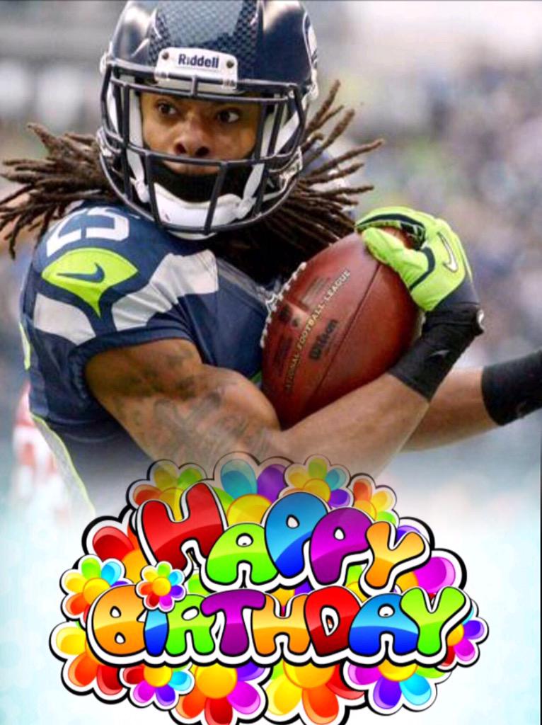 Happy Birthday to Richard Sherman! Over Sherman\s young career he has made two super bowls and  two pro bowls, 