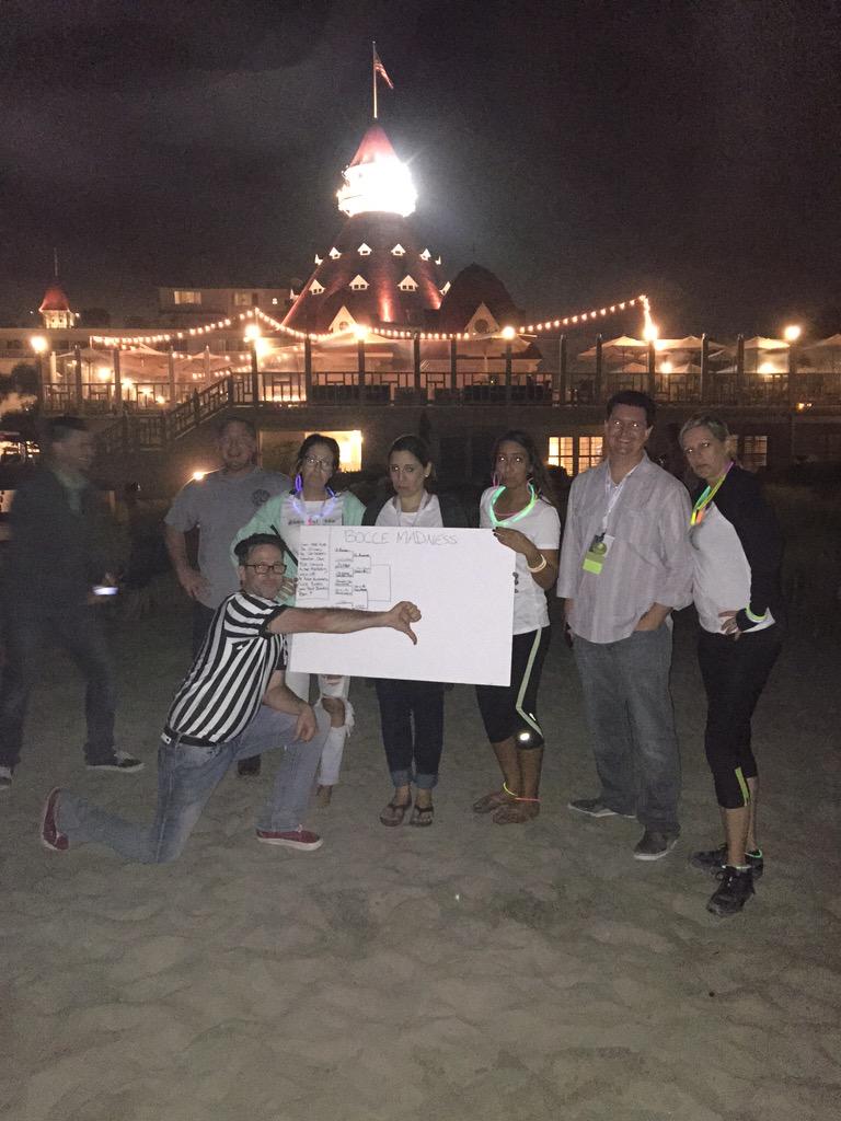 JOEYDARBY's tweet photo. Bocce Ball on the beach last night. #innovationsinrecovery http://t.co/YKuP0ixf5e