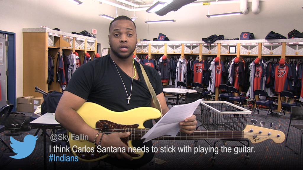 CleGuardians's tweet photo. Oscar-worthy acting. Santana on guitar. Incredible cameos.

PRESENTING: Indians Mean Tweets. http://t.co/c9EKhnXVzr http://t.co/iK8cnQj7gr