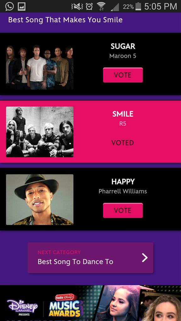 i vote #R5 "Smile" #SoHappy <a href="/officialR5/">R5</a> <a href="/radiodisney/">RADIO DISNEY</a> <a href="/StormieLynchR5/">STORMIE</a> <a href="/rikerR5/">Riker Lynch</a> <a href="/rockyR5/">Rocky Lynch</a> <a href="/rossR5/">Ross Lynch</a> <a href="/ratliffR5/">Ellington Ratliff</a> @rydelR5