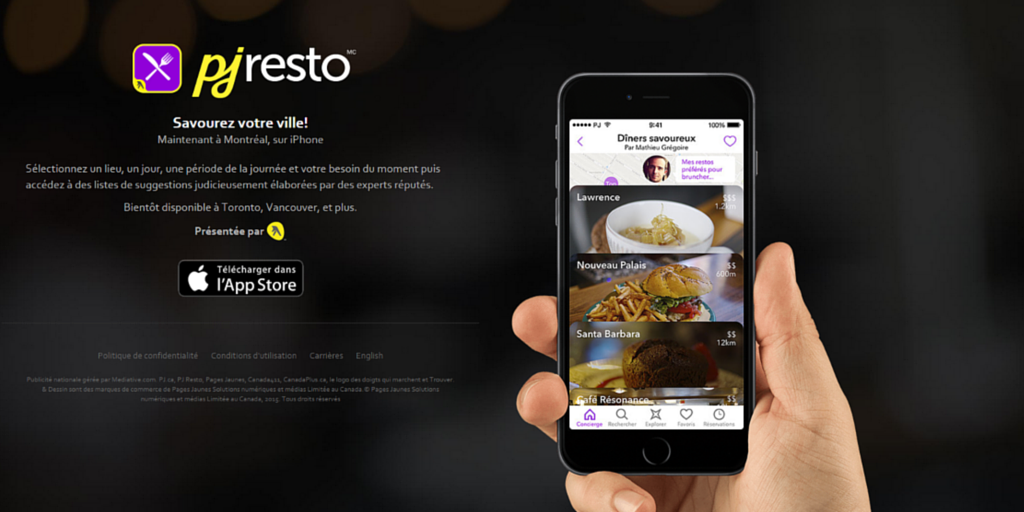 Pages Jaunes Canada on Twitter "Fini le temps de chercher un resto à
