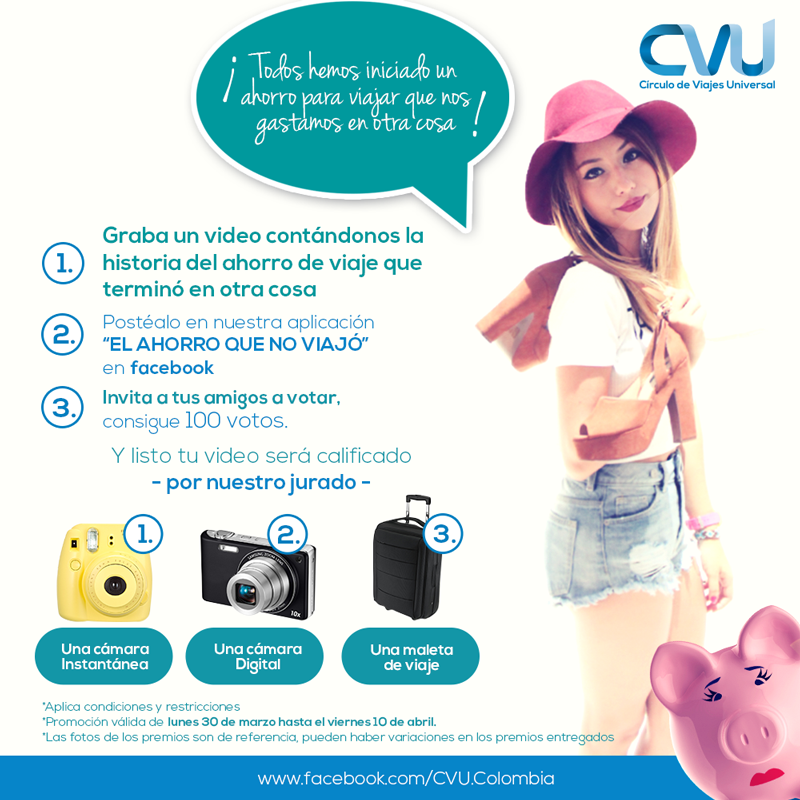 CVUColombia's tweet photo. Después de las 2:00 p.m. podrás contarnos cuándo te gastaste tu ahorro para viajes en otra cosa, en nuestra Fan Page. http://t.co/G4tp113upa