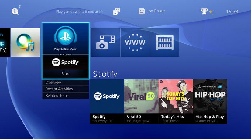 GameSpot's tweet image. PS4 music streaming through Spotify goes live. l.gamespot.com/1CDlhUu