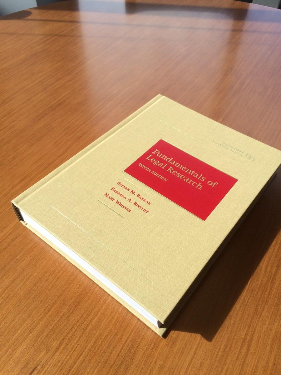 PartonChris's tweet image. Fundamentals of Legal Research 10th has been released.  Roy would be proud.