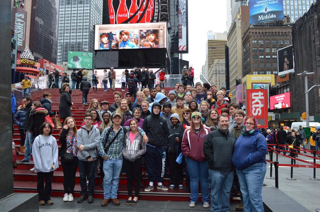 NFHSBAND's tweet photo. @MountTaborBands and @NFVikings in NYC! @wsfcs http://t.co/LVhQDbzhqL