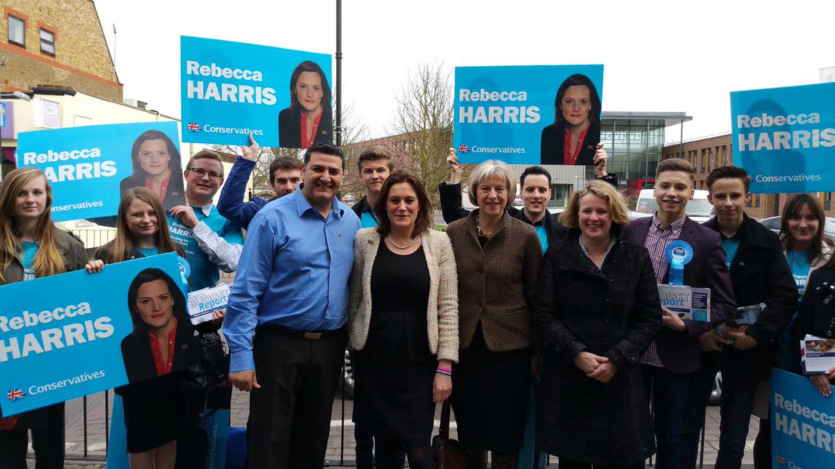ChasMumford's tweet image. Well done #ConservativeFuture at visit by Theresa May @RebeccaHarrisMP and @vickyfordMEP. Winning in Castle Point.