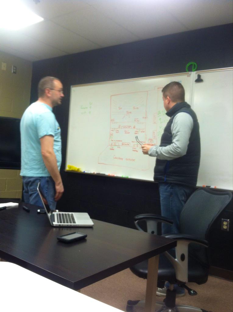 melmasonspeaker's tweet photo. Walked in on a #HelloAkron planning meeting @NewPointeChurch w/campus pastor @colinger23 BIG things are happening! 😁 http://t.co/t7ByRlnY5D