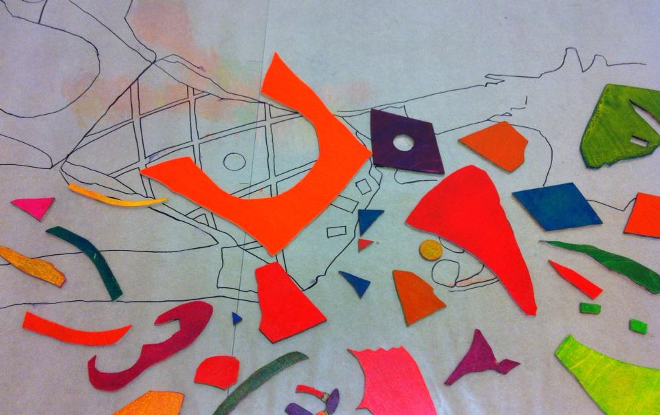 RachaelClerke's tweet image. Today I've been GIANT FLUORESCENT PRINTMAKING with @PrintRestraint #print #woodcut