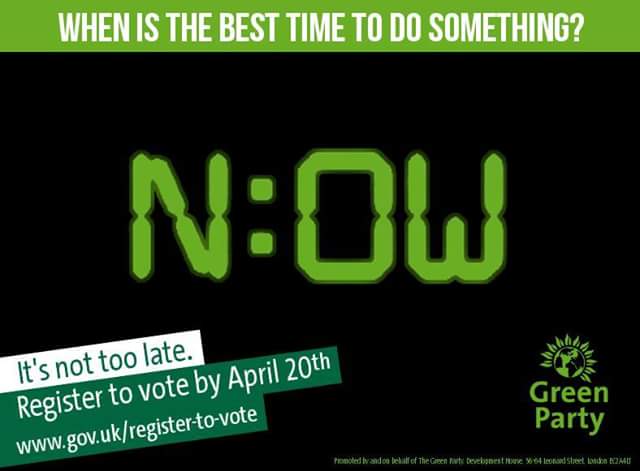 KWestbrookGreen's tweet photo. The system for voter registration has changed, make sure you're still registered #VoteGreen2015 #registertovote http://t.co/FsbjUP6YyF