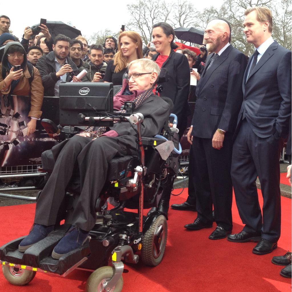 Prof. Stephen Hawking joins Christopher Nolan &amp; Kip Thorne at #InterstellarLive. Own #Interstellar on #BluRay now