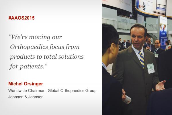 JNJNews's tweet image. #JNJ&apos;s Michel Orsinger reflects on DePuy Synthes&apos; participation in #AAOS2015: bit.ly/1CDU1oP