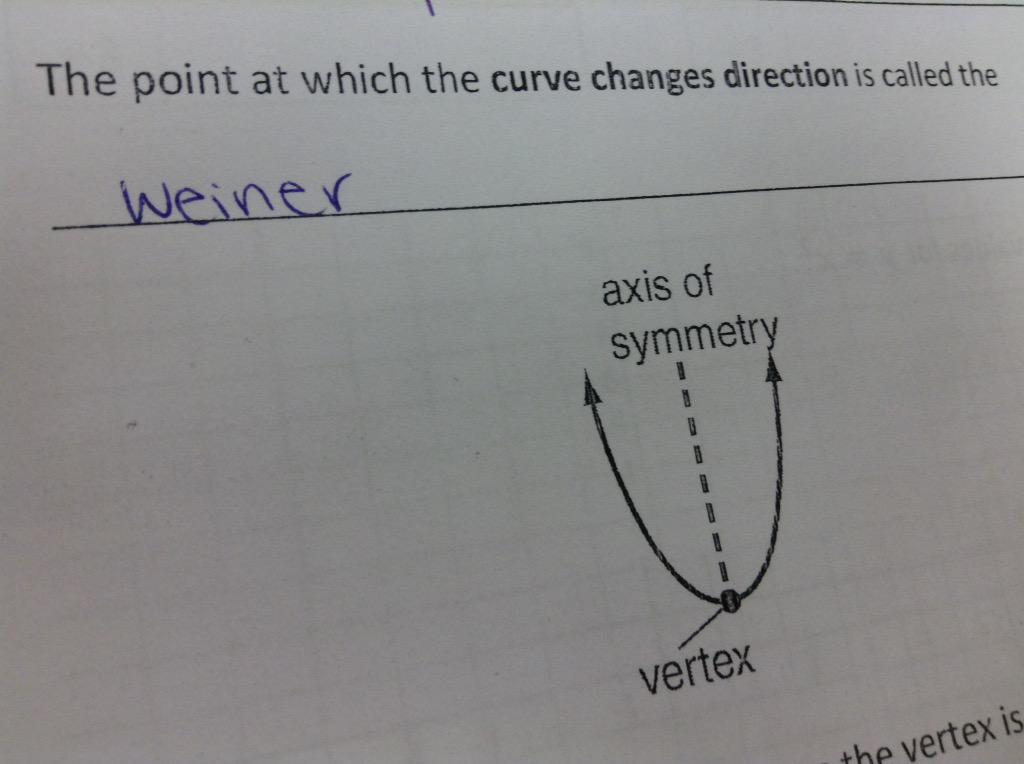 When ur doing a test and u don't know the answer so u put what u r