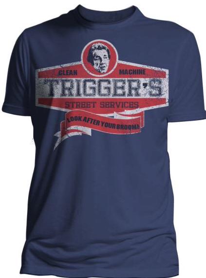 The Trigger official shirt has fInally been approved by the BBC , now at sampling stage please FLW&RT