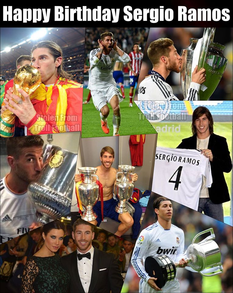 \" Happy 29th Birthday Sergio Ramos 