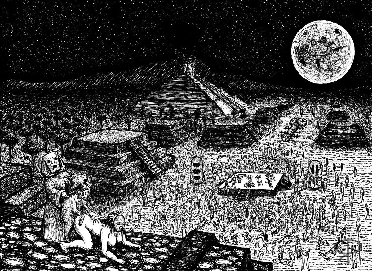 Enjoy - "Meso-Mania" Ink 11"x17", 2011 - Goat Fucker #1