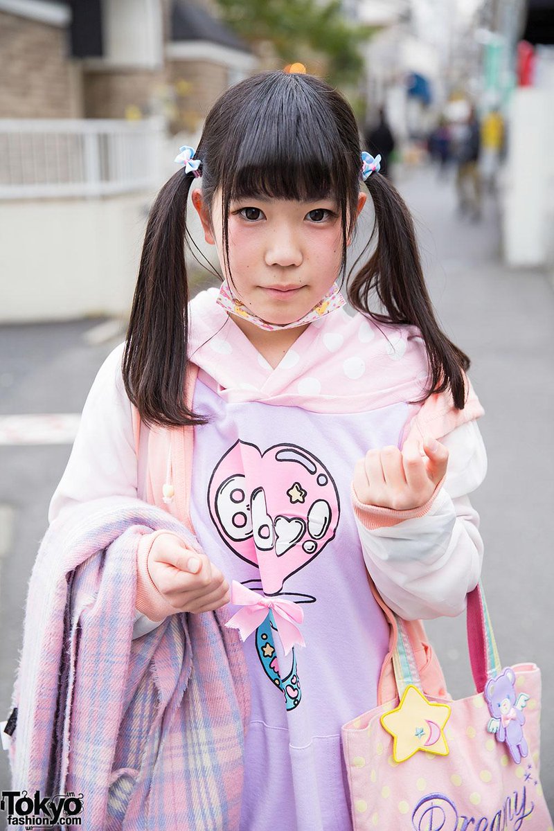 harajuku girl w/ twin tails & cute pastel fashion from milklim &