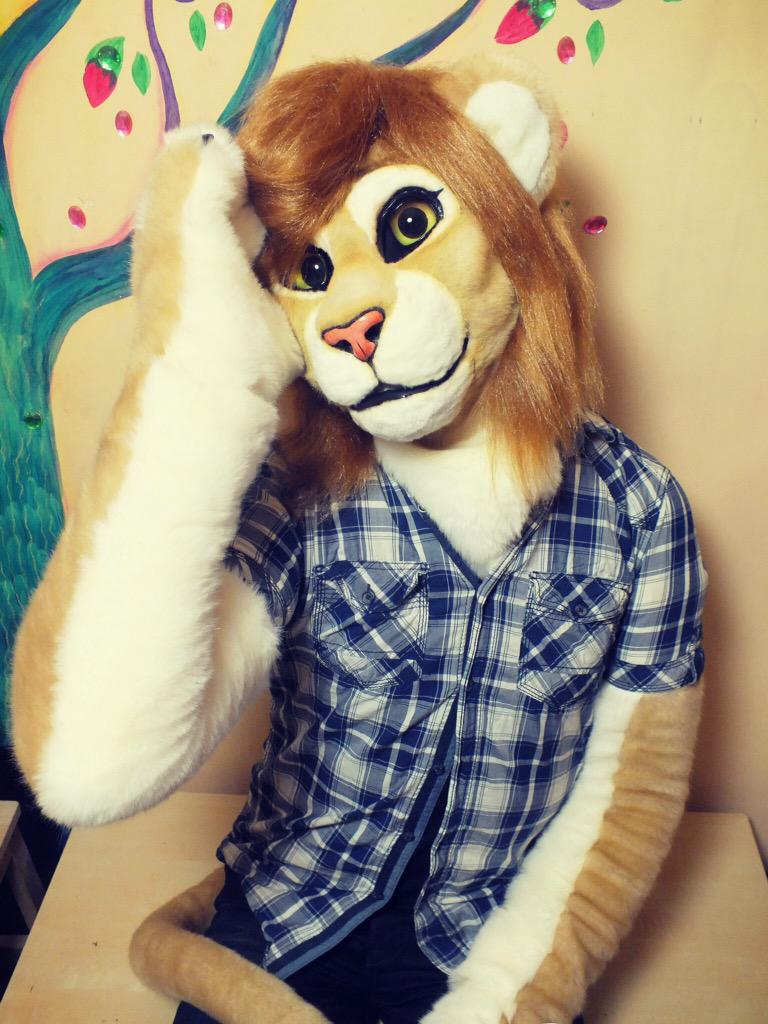 FurryStudio's tweet photo. More photos of #lion boy. He is so cuuuute:) Owner Hisani. #furry #fursuit #plushie #furrystudio #catboy #kitty http://t.co/lKbMKMhXmT