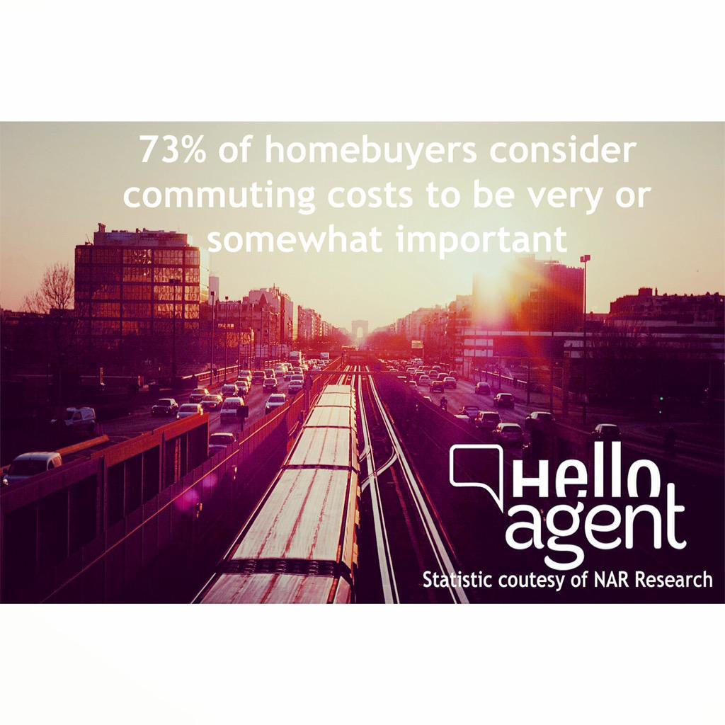 HelloAgentPro's tweet image. Ever wonder how important commuting costs are to your buyer? #Commute #RealEstateKnowledge