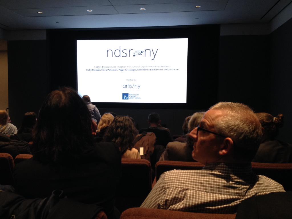 margo_padilla's tweet image. The spectacular #ndsr panel presentation is underway at MoMA. It's standing room only!