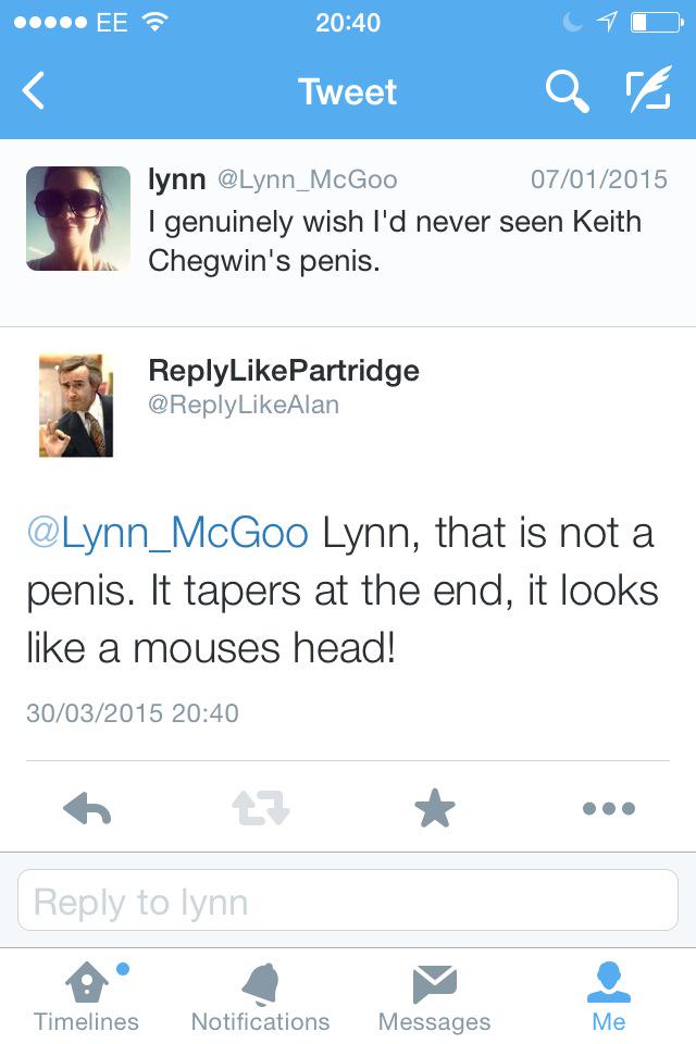 #ReplyLikePartridge
