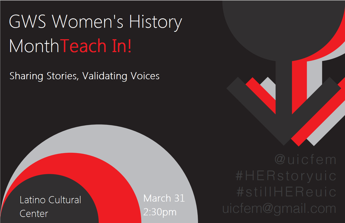 uicfem's tweet photo. Come join us for a space of sharing stories and celebrating women in history. #stillHEReuic #HERstoryuic http://t.co/2thIlIOhf9