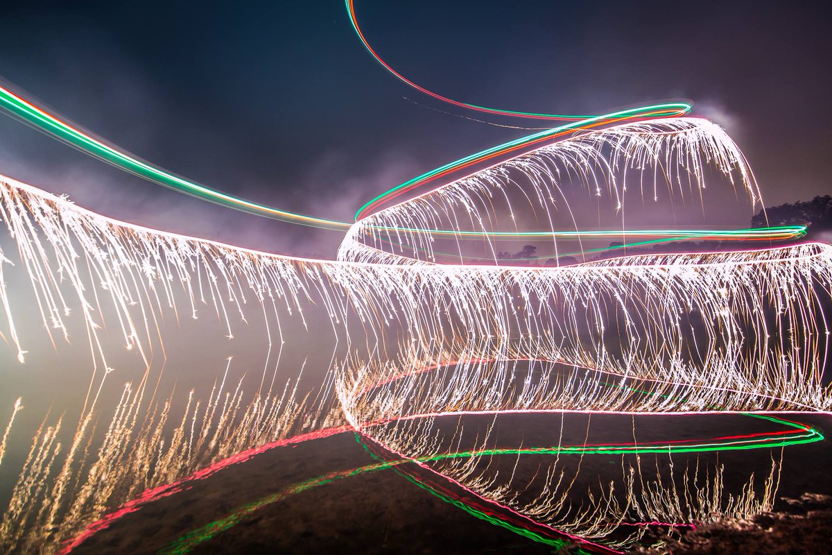 This is what you get when you strap fireworks to a drone for long exposure photos: goo.gl/bU8pv6