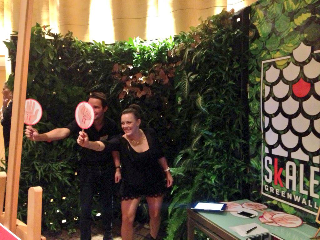 businesschicks's tweet photo. Our selfie station is very popular! Thanks @GreenwallAust for helping us spread @jamieoliver 's message! http://t.co/FgBN0vXbP6