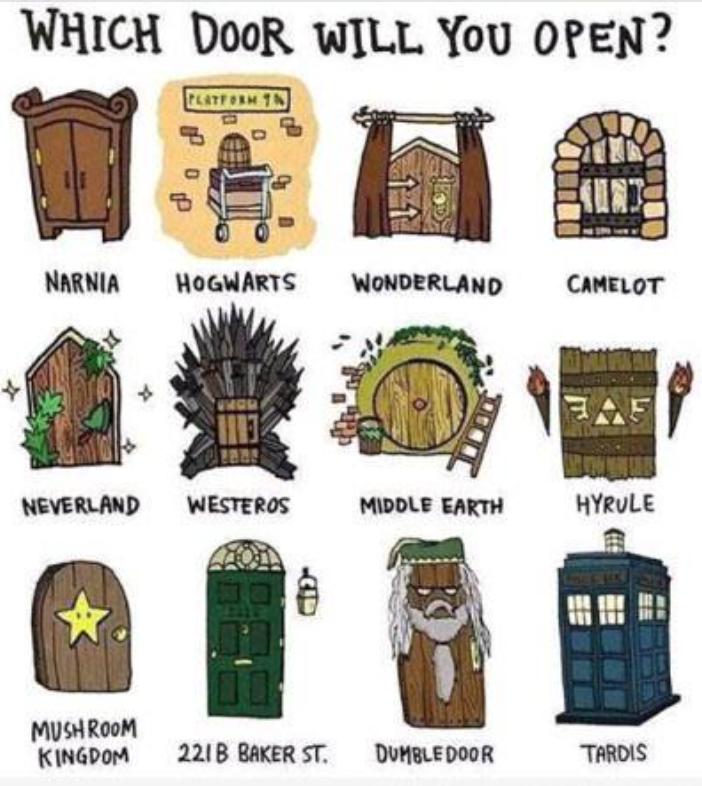 ShatterRedmusic's tweet photo. If you could enter one of these doors, which would you choose? http://t.co/JddvCbaadH