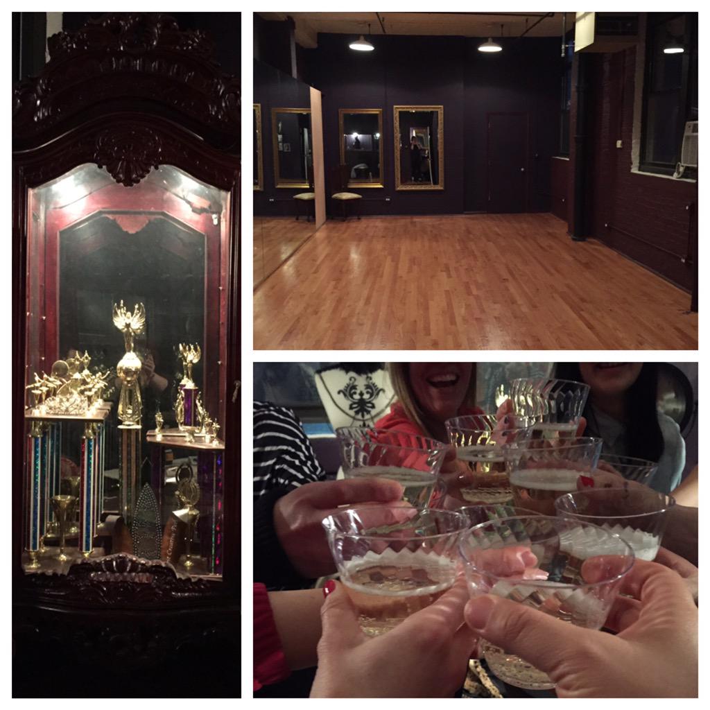 MsFrenchieKiss's tweet photo. #ChicagoStarlets &amp; @michelle_lamour 1st toast in the new @studiolamour It is gorgeous! Join us soon #love #newhome http://t.co/z56lpeIVY6