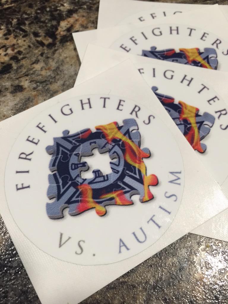 TaylorEnglish11's tweet image. New stickers came in! #firefightersvsautism #ffva