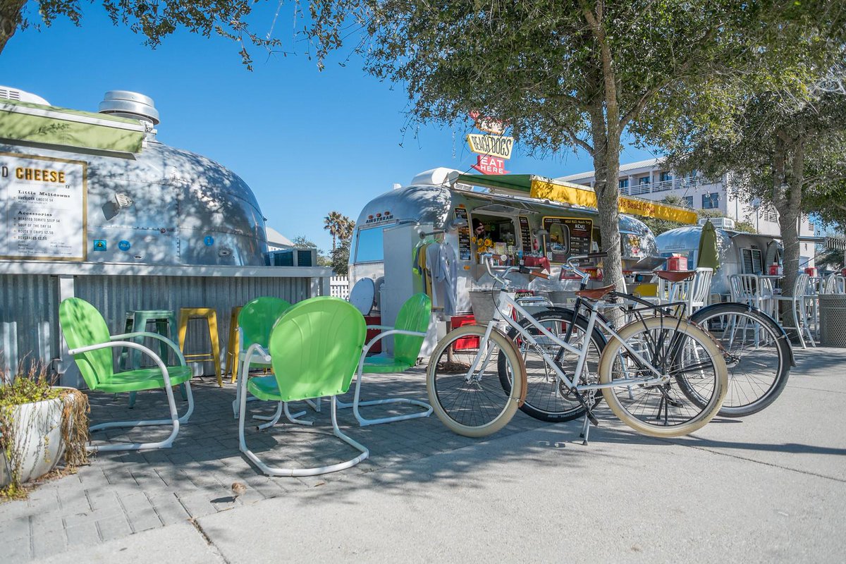 A good day for some eats #30A #sowal #handmade #bicycles #beachcruiser