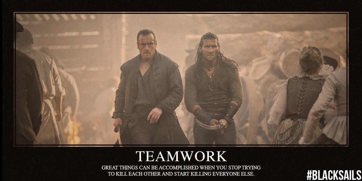 BlkSails_STARZ's tweet photo. Even the worst of enemies find common ground in survival. #BlackSails #PiratesUnite http://t.co/vaZIJcdfMm