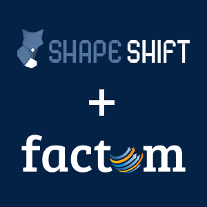 We are pleased to announce a partnership between @ShapeShift_io + <a href="/factomproject/">Factom</a>! More info: blog.factom.org/post/115064881…