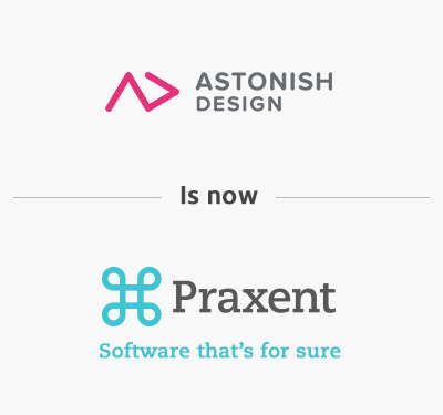 PraxentSoftware's tweet photo. Astonish Design is now Praxent! Checkout our new site at http://t.co/TcsoW9oMm9 http://t.co/cEqQay9Bup