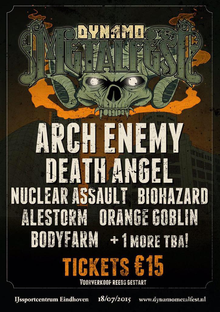 archenemymetal's tweet photo. One of the many cool shows we will be playing over the summer... Where will YOU see Arch Enemy next? #dynamometalfest http://t.co/vV9rz7pk38