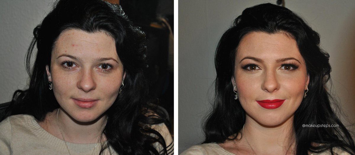 makeupsteps_com's tweet image. Evening makeup with Ana. 
#makeupsteps #learnmakeupstepbystep #beforeandaftermakeup #makeuptransformation