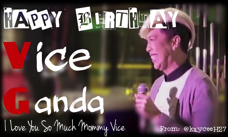 Happy VICE GANDA Day Happy Birthday Again Meme Vice :) Pati rin sila mama at papa pabati daw sayo.... :) 