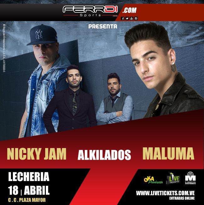 #Lechería + <a href="/MalumaColombia/">Maluma</a> + <a href="/NickyJamPr/">Nicky Jam</a> + <a href="/Alkilados/">ALKILADOS</a> =  La mejor experiencia de tu vida #3en1Tour