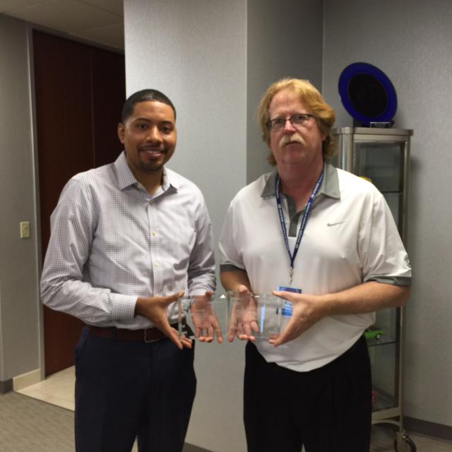 EdmundsPartner's tweet photo. Verndon Samuel presents @HyundaiHouston with the #FiveStarDealer award for BOTH N Freeway Hyundai &amp; @HyundaiHumble http://t.co/DGS1YZjl2v