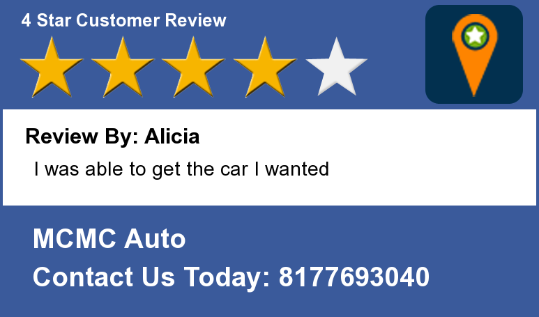 MCMCauto's tweet photo. Review By: Alicia
I was able to get the car I wanted http://t.co/QHSZ78D3VV... http://t.co/TCjsEM4oAw