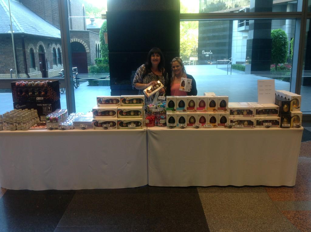 Chocolatier are back at <a href="/120CollinsSt/">120CollinsConcierge</a> just in time for Easter! Here until Thursday, get in quick! #melbourne #Easter