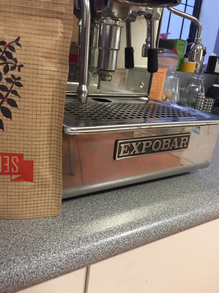 Single origin beans from Brazil in the our expobar coffee machine right now. rush to the kitchen.