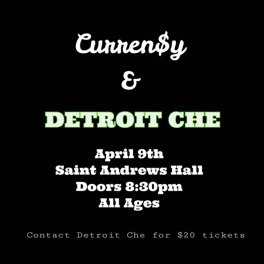DetroitChePromo's tweet image. April 9th! All ages